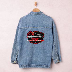Mobiele autowas-detailservice aanpassen denim jacket