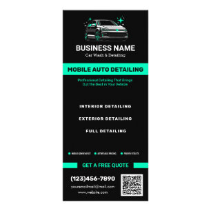 Mobiele Autowas & Detailservice op Maat Reclamekaart