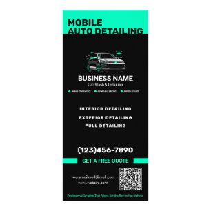 Mobiele Autowas & Detailservice op Maat Reclamekaart