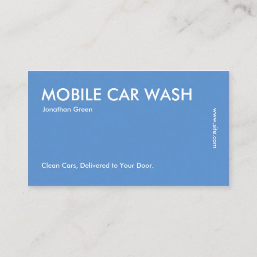 Mobiele autowas visitekaartje (Achterkant)