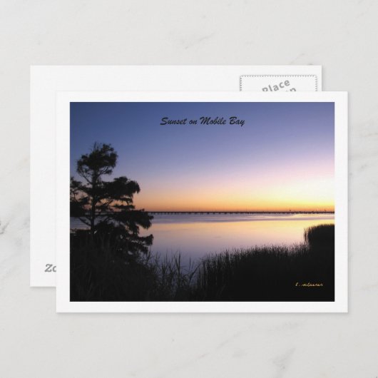 Mobiele bay Sunset Briefkaart (Voorkant / Achterkant)