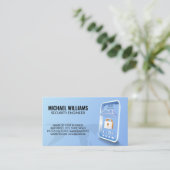 Mobiele beveiligingsapp | World Map Visitekaartje (Staand voorkant)