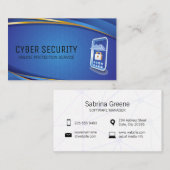 Mobiele beveiligingstechnologie | Moderne software Visitekaartje (Voorkant / Achterkant)