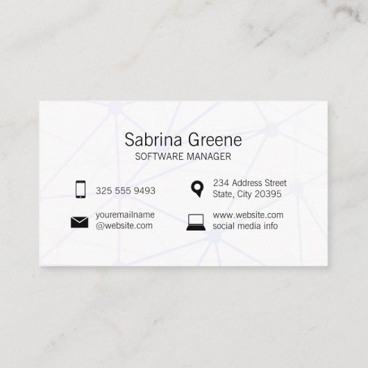 Mobiele beveiligingstechnologie | Netwerk Visitekaartje (Achterkant)