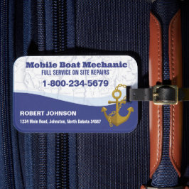 Mobiele bootmonteur bagagelabel