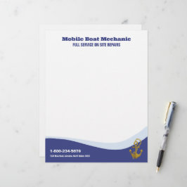 Mobiele bootmonteur briefhoofd