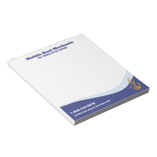 Mobiele bootmonteur notitieblok (Schuin)