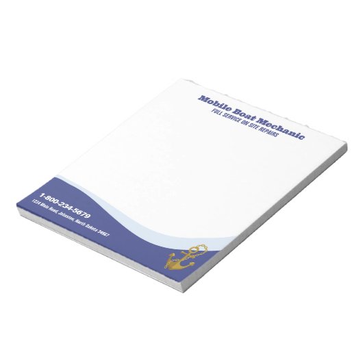 Mobiele bootmonteur notitieblok (Linkerzijde)