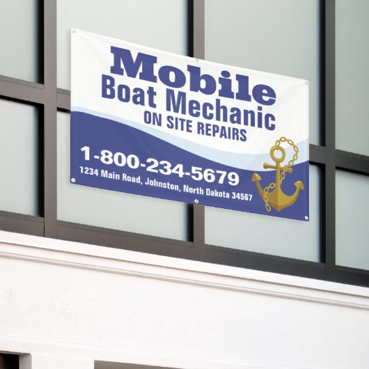 Mobiele bootmonteur spandoek (Buitenkant Gebouw)