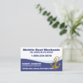 Mobiele bootmonteur visitekaartje (Staand voorkant)