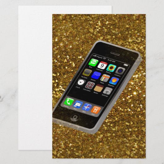 mobiele briefpapier (Voorkant / Achterkant)