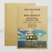 Mobiele bruiloft Uitnodiging Alabama (Voorkant / Achterkant)