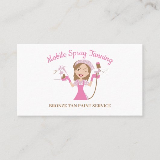 Mobiele Bruiningsspray Lichaamspaint Visitekaartje (Voorkant)