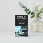 Mobiele camper camper reparatie monteur visitekaartje (Staand voorkant)