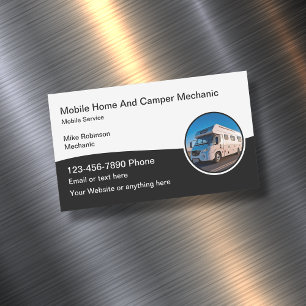 Mobiele Camper RV Monteur Bedrijfskaartmagneten Magnetisch Visitekaartje