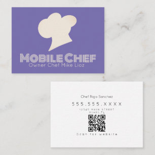 Mobiele Chef Voedselwagen Eigenaar Burger Zakelijk Visitekaartje