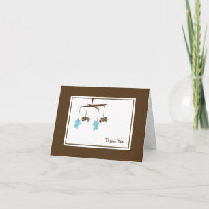 Mobiele de motorfiets dankt u nota neemt van bedankkaart