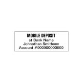 Mobiele Deposito Bank App Aanbetaling controleren Zelfinktende Stempel (Design)