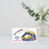 Mobiele detailleringsservice | grappig visitekaartje (Staand voorkant)