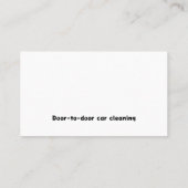 Mobiele detailleringsservice | grappig visitekaartje (Achterkant)