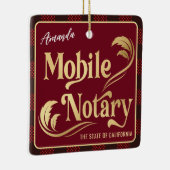 Mobiele feestelijke foto's keramisch ornament (Rechts)