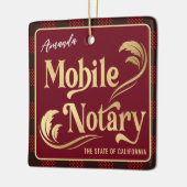 Mobiele feestelijke foto's keramisch ornament (Links)