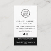 Mobiele foto Voeg uw Logo sociale media toe Visitekaartje (Achterkant)