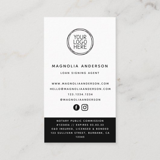 Mobiele foto Voeg uw Logo sociale media toe Visitekaartje (Achterkant)