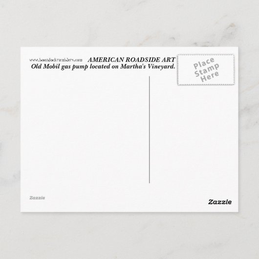 Mobiele gaspomp briefkaart (Achterkant)