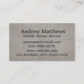 Mobiele geluidshinder — elegant bruine linnen visitekaartje (Achterkant)