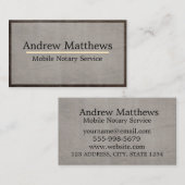 Mobiele geluidshinder — elegant bruine linnen visitekaartje (Voorkant / Achterkant)