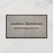 Mobiele geluidshinder — elegant bruine linnen visitekaartje (Voorkant)