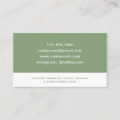 Mobiele haarstaartschaar voor moderne Sage-groene  Visitekaartje (Achterkant)