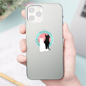 Mobiele huisdierverzorger voor katten en honden sticker (Telefoon)
