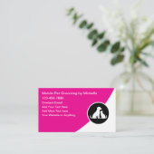 Mobiele huisdierverzorgingsdiensten visitekaartje (Staand voorkant)