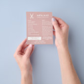 Mobiele kapper schaar modern stoffig roze flyer (Hand)