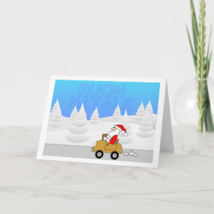 Mobiele kerstman - het Italiaans Feestdagen Kaart