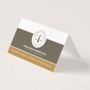 Mobiele Legale Ondertekeningsagent Linen Khaki Gou Kaart