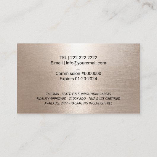 Mobiele leningtekenaar: legant Gold Visitekaartje (Achterkant)