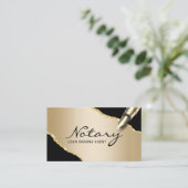 Mobiele luidspreker Modern Black en Gold Visitekaartje (Staand voorkant)