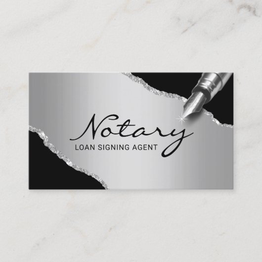 Mobiele luidspreker Modern Black en Silver Visitekaartje (Voorkant)