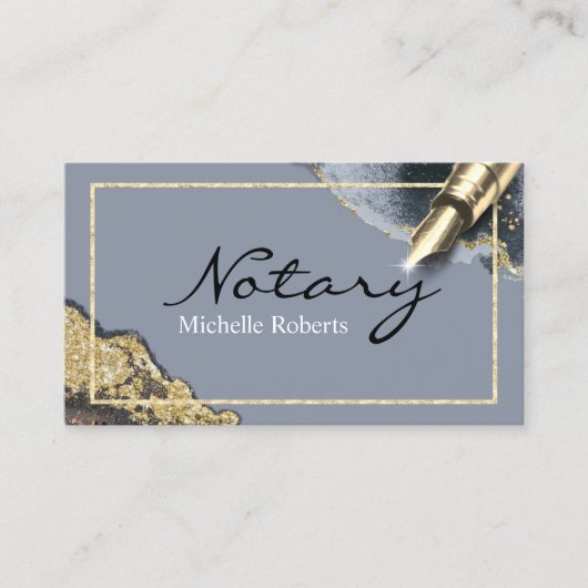 Mobiele luidspreker Trendy Blue en Gold Visitekaartje (Voorkant)