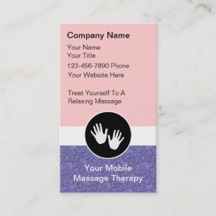 Mobiele Massagesalon Visitekaartjes
