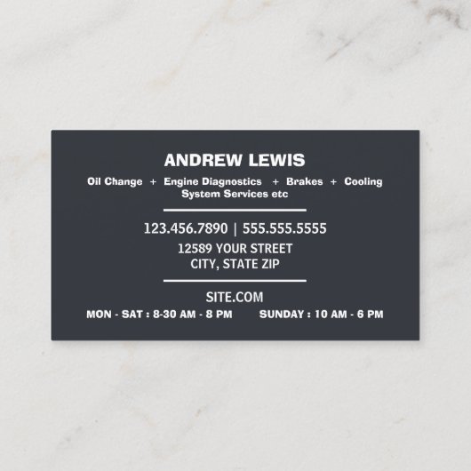 Mobiele Mechanische Douane QR Visitekaartje (Achterkant)