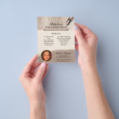 Mobiele mobiele service Modern Gold Glitter Foto Flyer (Hand)