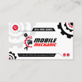 Mobiele monteur, auto reparatie, auto reparatie, b visitekaartje (Voorkant)