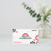 Mobiele monteur, auto reparatie, auto reparatie, b visitekaartje (Staand voorkant)
