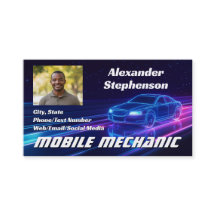 Mobiele monteur auto reparatie foto paarse neon
