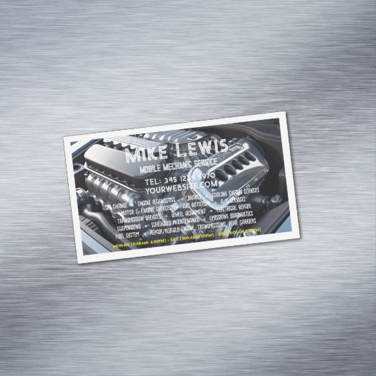 Mobiele monteur magnetisch visitekaartje (Voorbeeld)