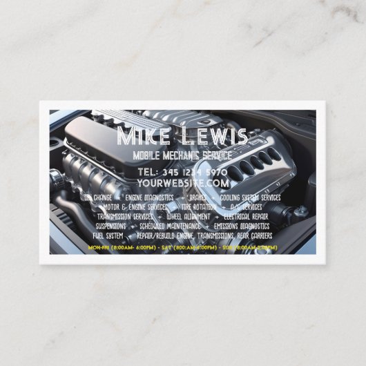 Mobiele monteur visitekaartje (Voorkant)